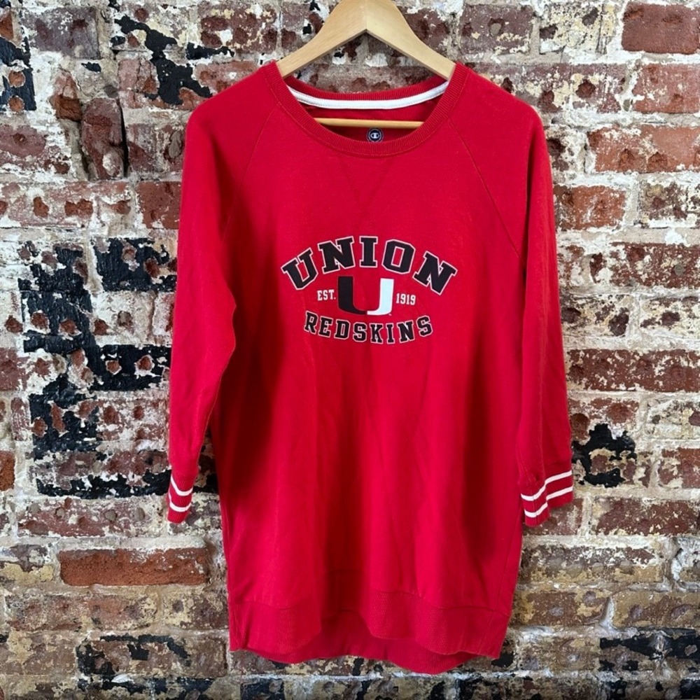 Champion Union Redskins Red Women's Large Logo Pullover Sweatshirt